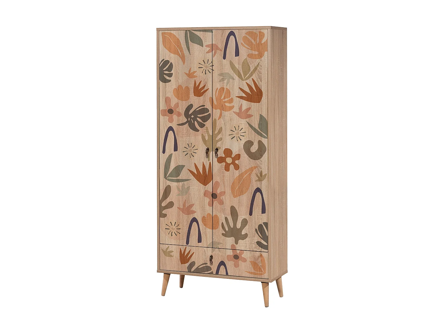 Armario City Leaf multicolor 80x190x45 cm