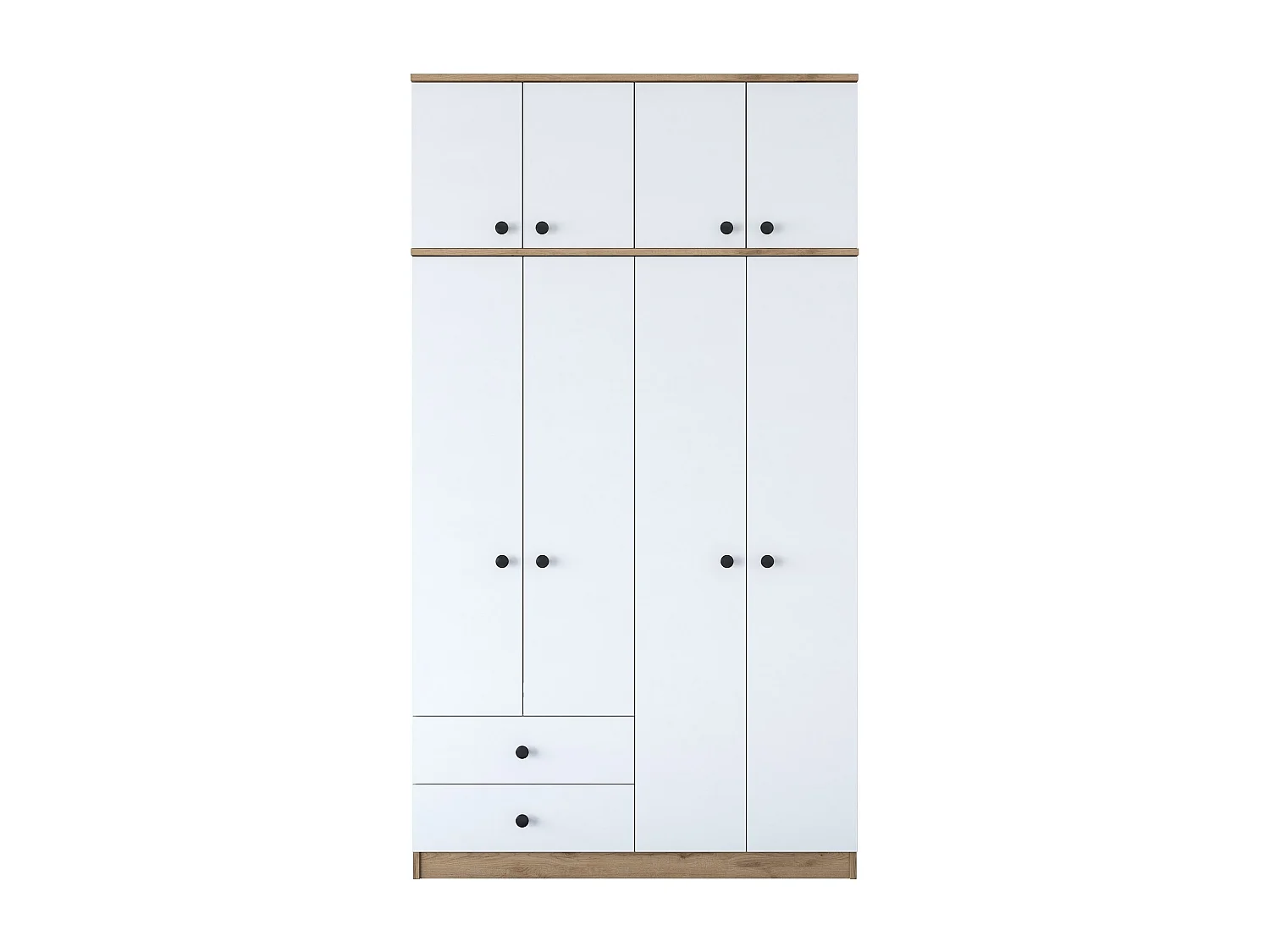 Armario BA121-2696 blanco color nogal 120x216.8x42.5 cm
