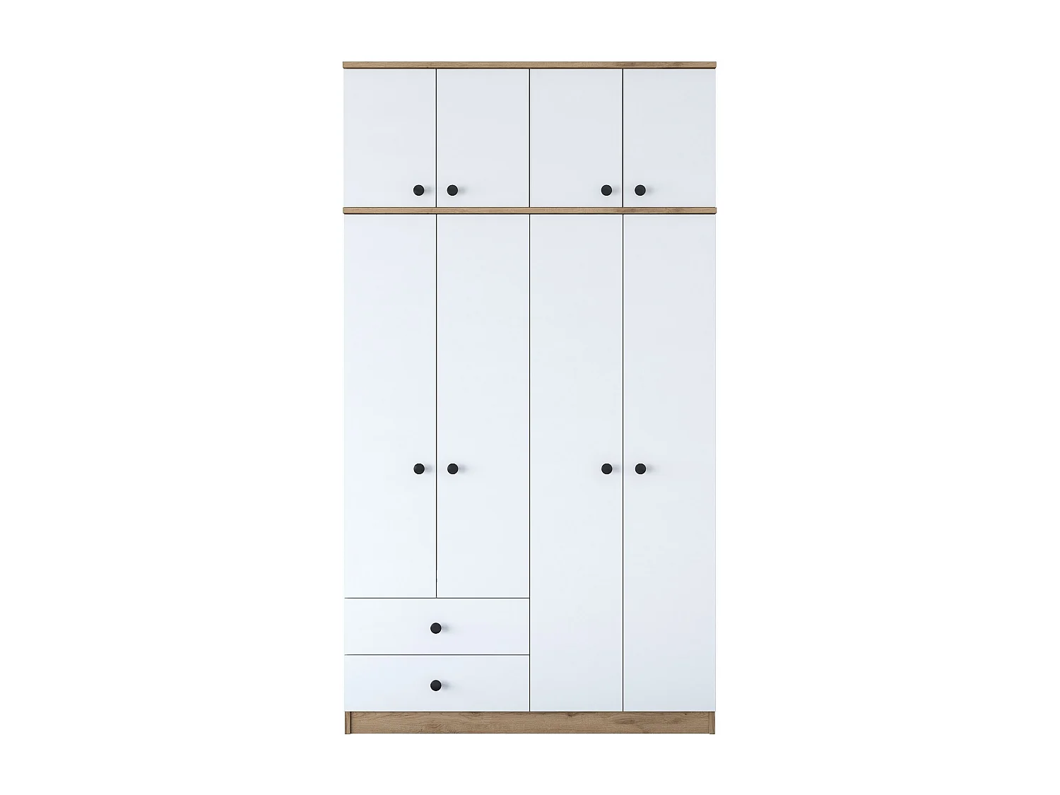Armario BA121-2696 blanco color nogal 120x216.8x42.5 cm