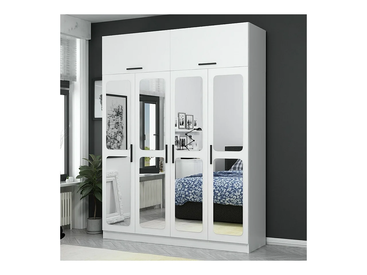 Armario Kale-3940 blanco 180x255x52 cm