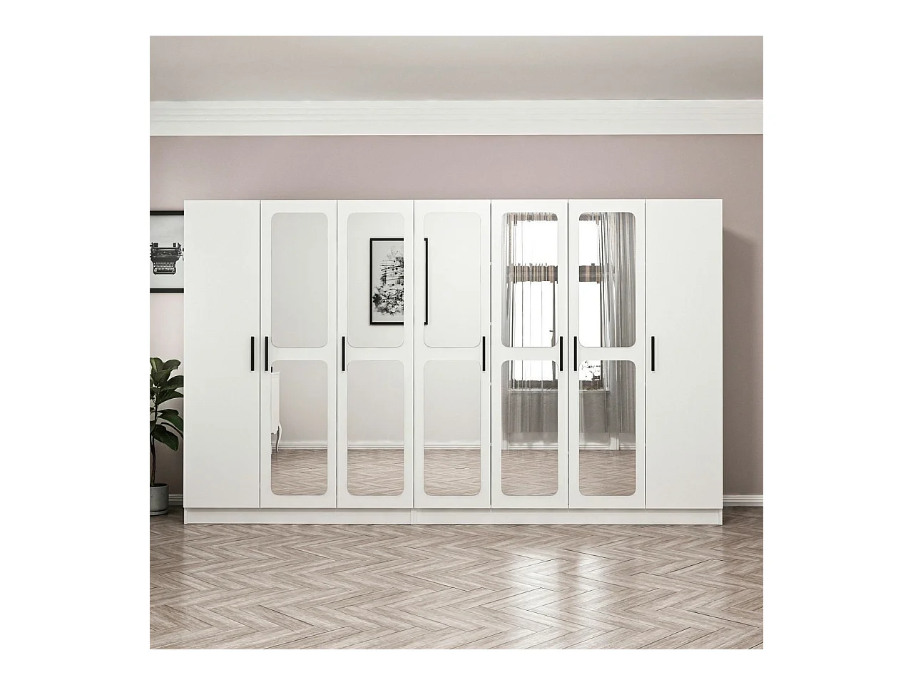 Armario Kale-3824 blanco 315x210x52 cm