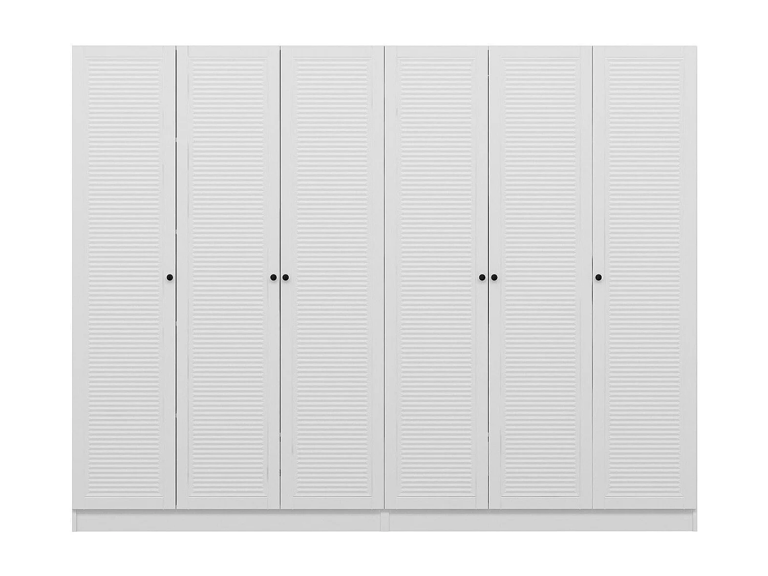 Armoire 6 portes modèle 2 Kuta L270xH210cm Bois Blanc