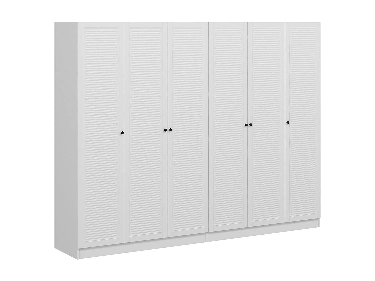 Armoire 6 portes modèle 2 Kuta L270xH210cm Bois Blanc