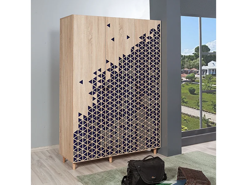 Armario MODE-123 sonoma color roble 135x192x52 cm