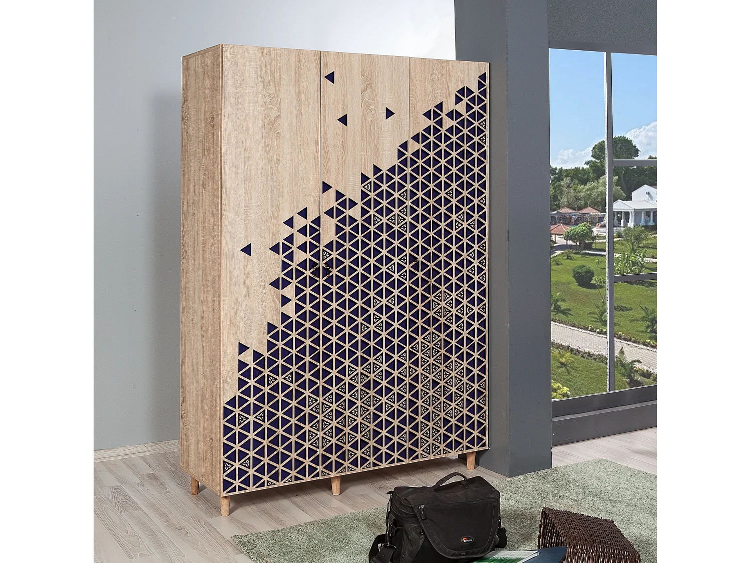 Armario MODE-123 sonoma color roble 135x192x52 cm