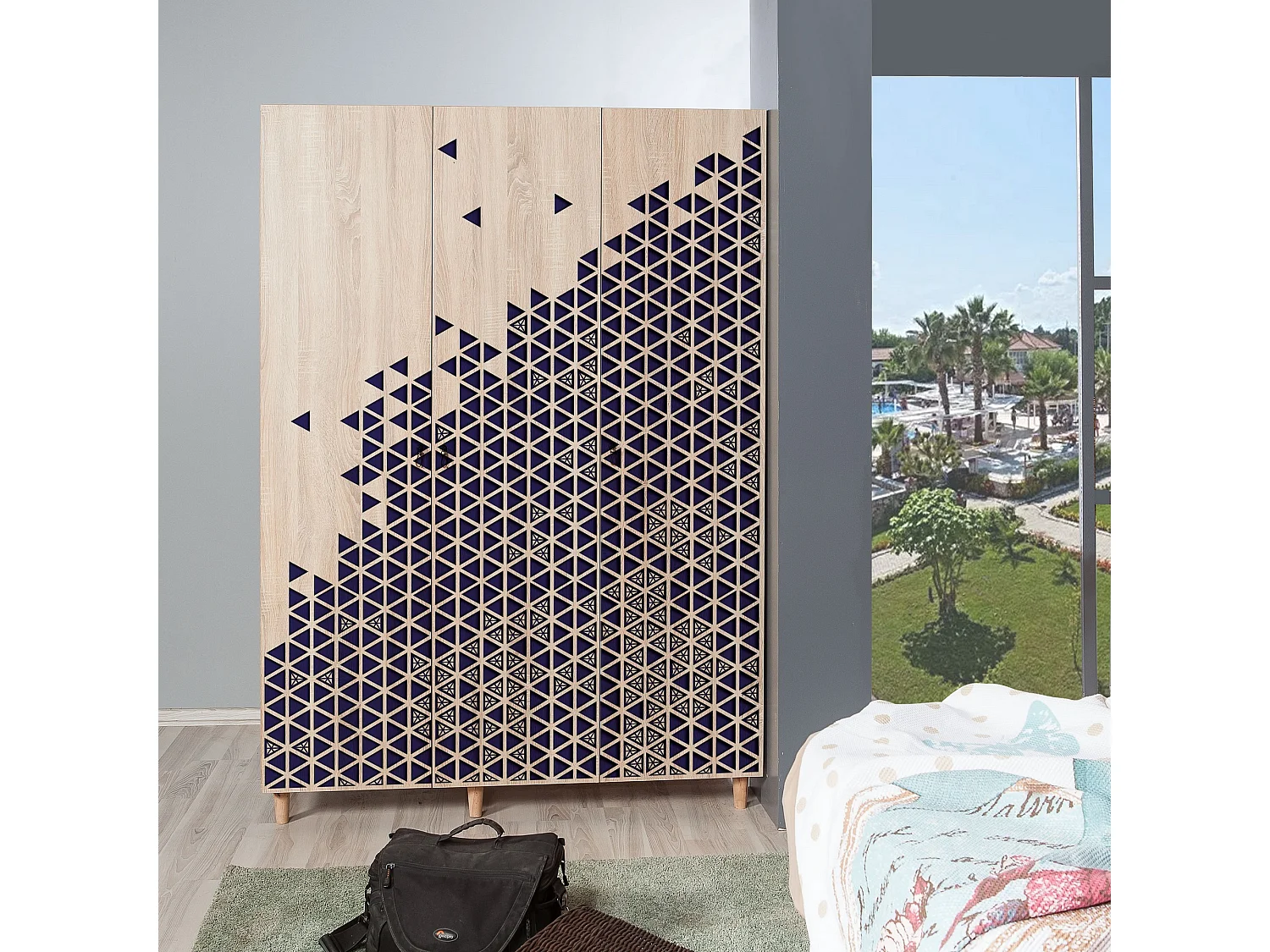 Armario MODE-123 sonoma color roble 135x192x52 cm