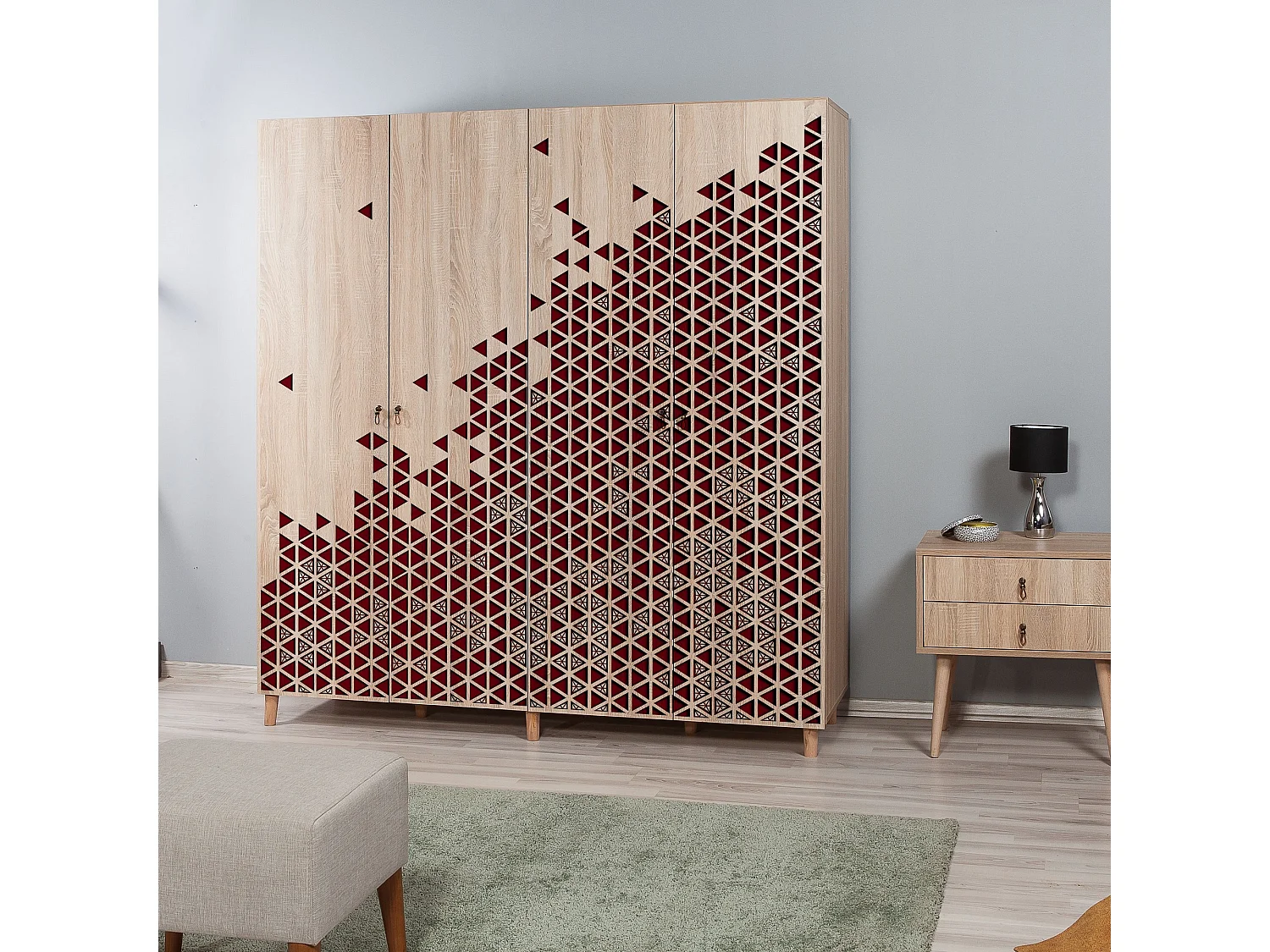 Armario İMAJ-122 sonoma color roble 160x170x40 cm