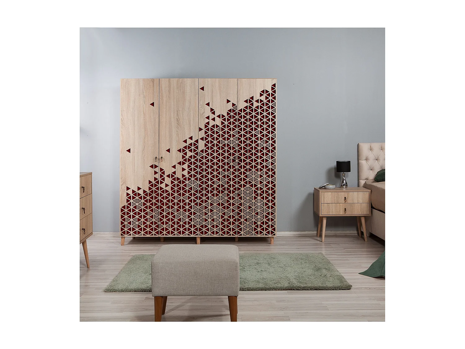 Armario İMAJ-122 sonoma color roble 160x170x40 cm