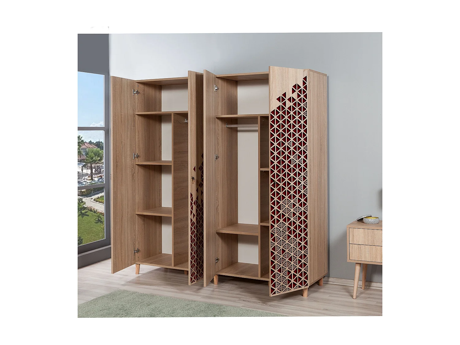 Armario İMAJ-122 sonoma color roble 160x170x40 cm