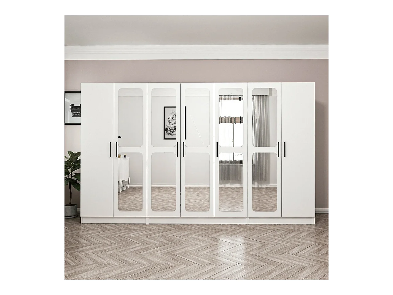 Armario Kale-3822 blanco 315x210x52 cm