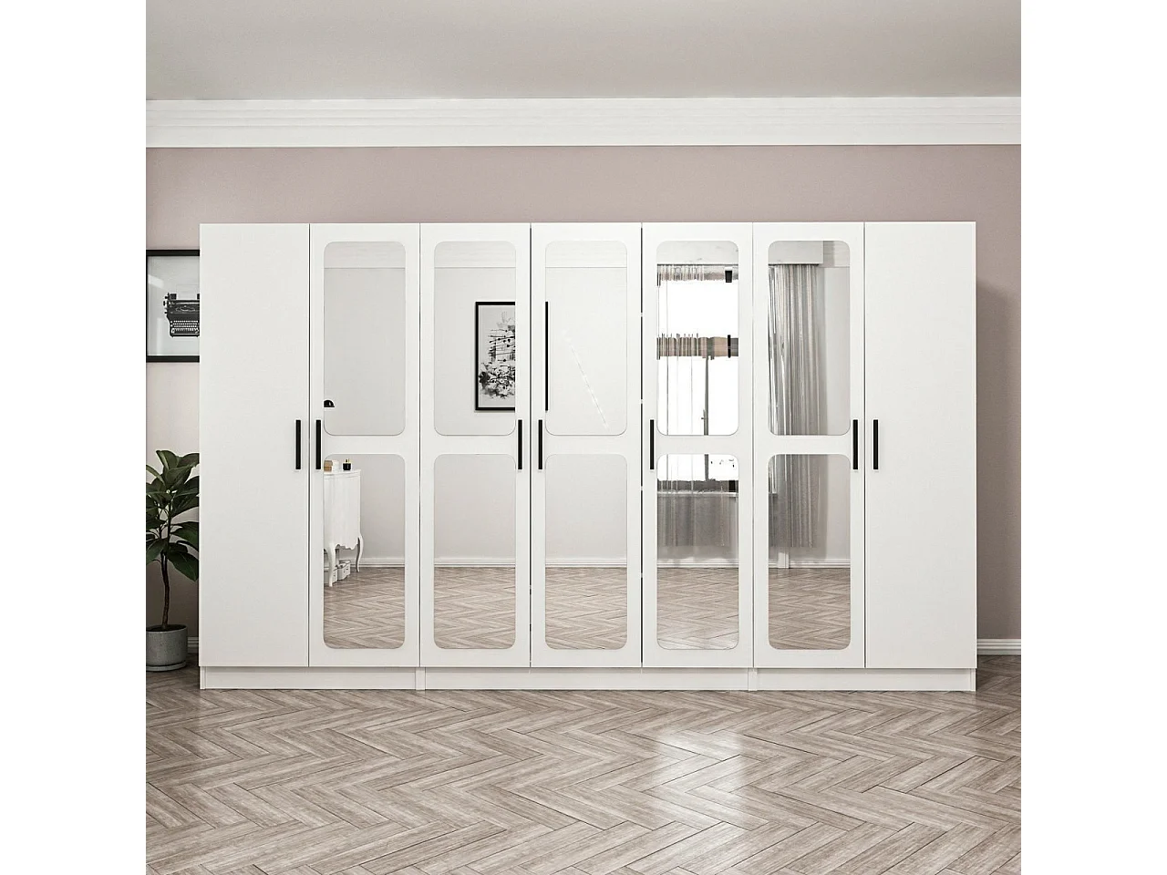 Armario Kale-3822 blanco 315x210x52 cm