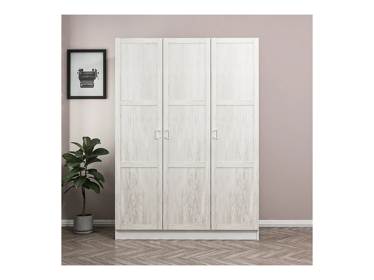 Armario Kale-2253 blanco 135x190x52 cm