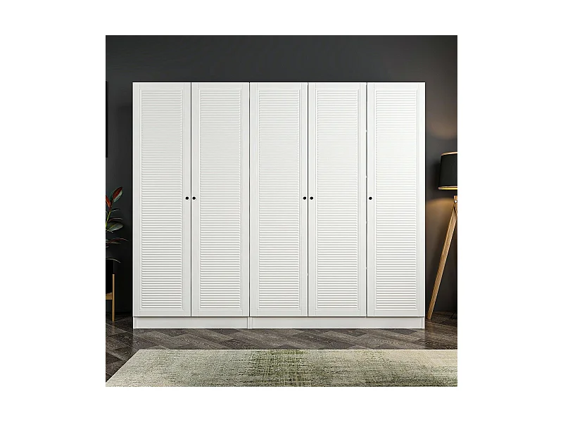 Armario Kale-8422 blanco 225x210x52 cm