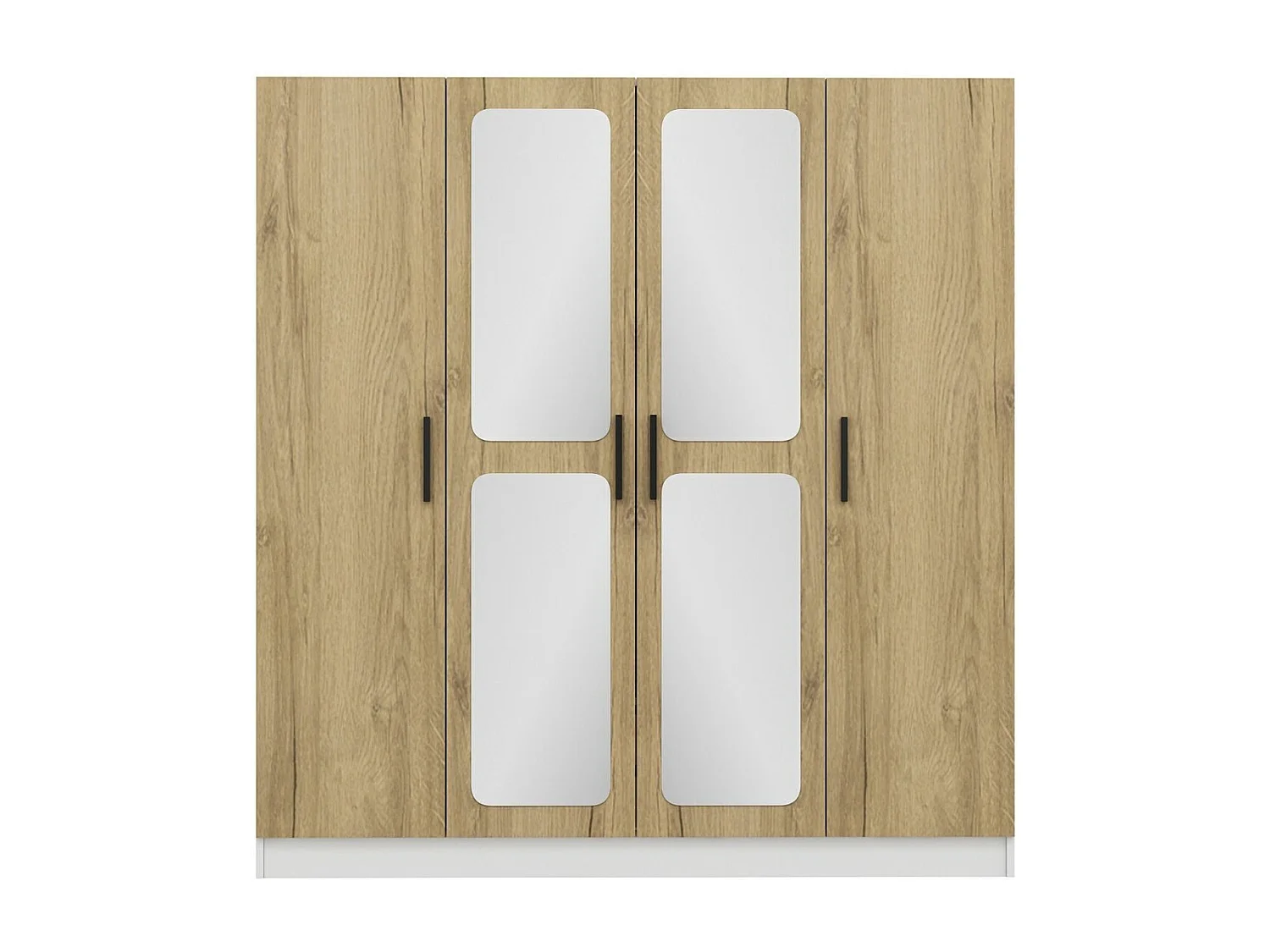 Armario Kale-2711 blanco color nogal 180x190x52 cm