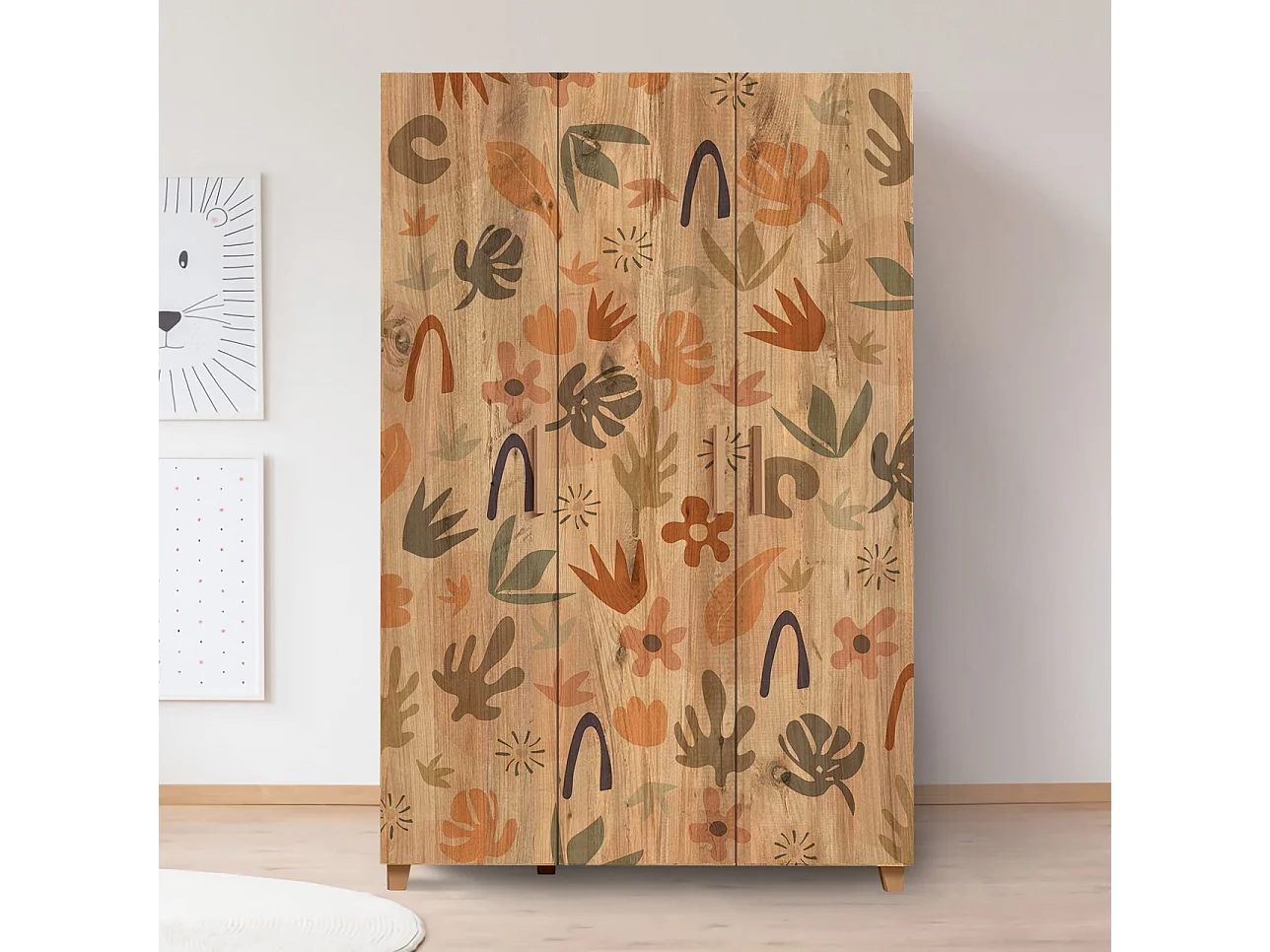 Armario Leva Hedera Leaf color pino atlántico 120x189x48 cm