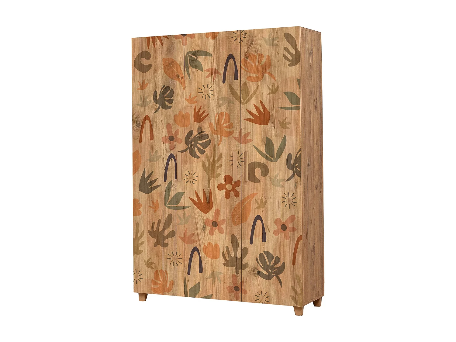 Armario Leva Hedera Leaf color pino atlántico 120x189x48 cm