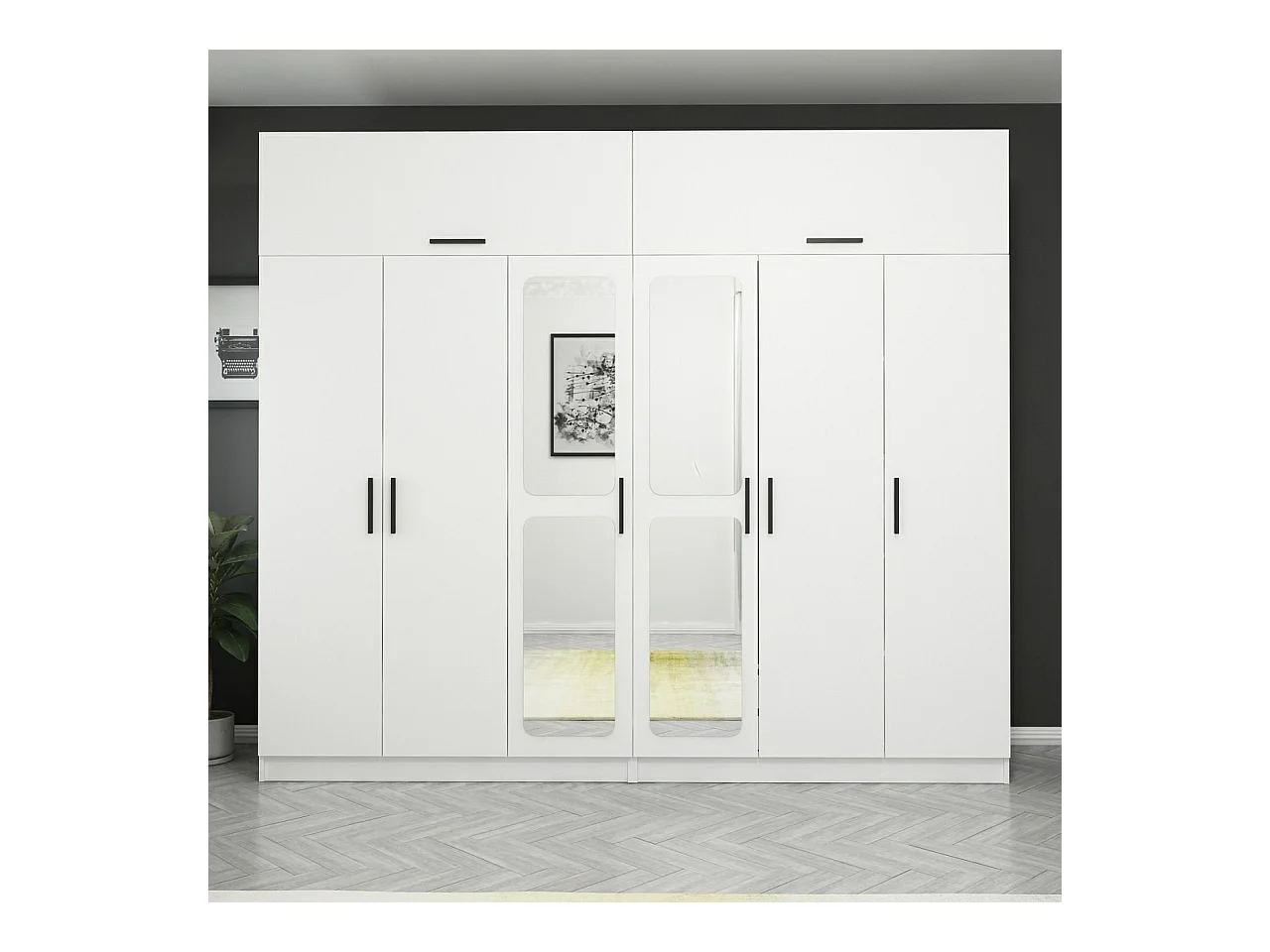 Armario Kale-3100 blanco 270x235x52 cm