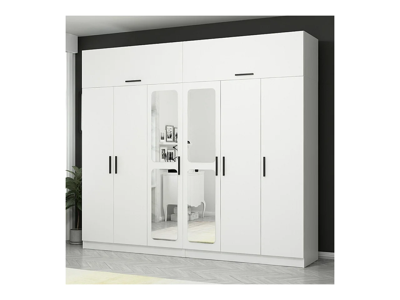 Armario Kale-3100 blanco 270x235x52 cm