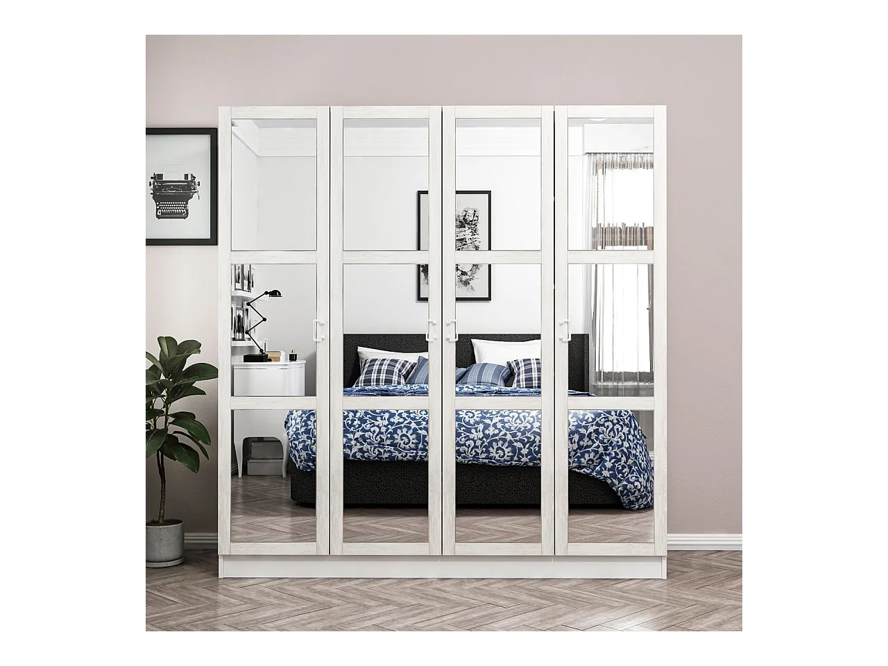 Armario Kale Country-2458 blanco 180x190x52 cm