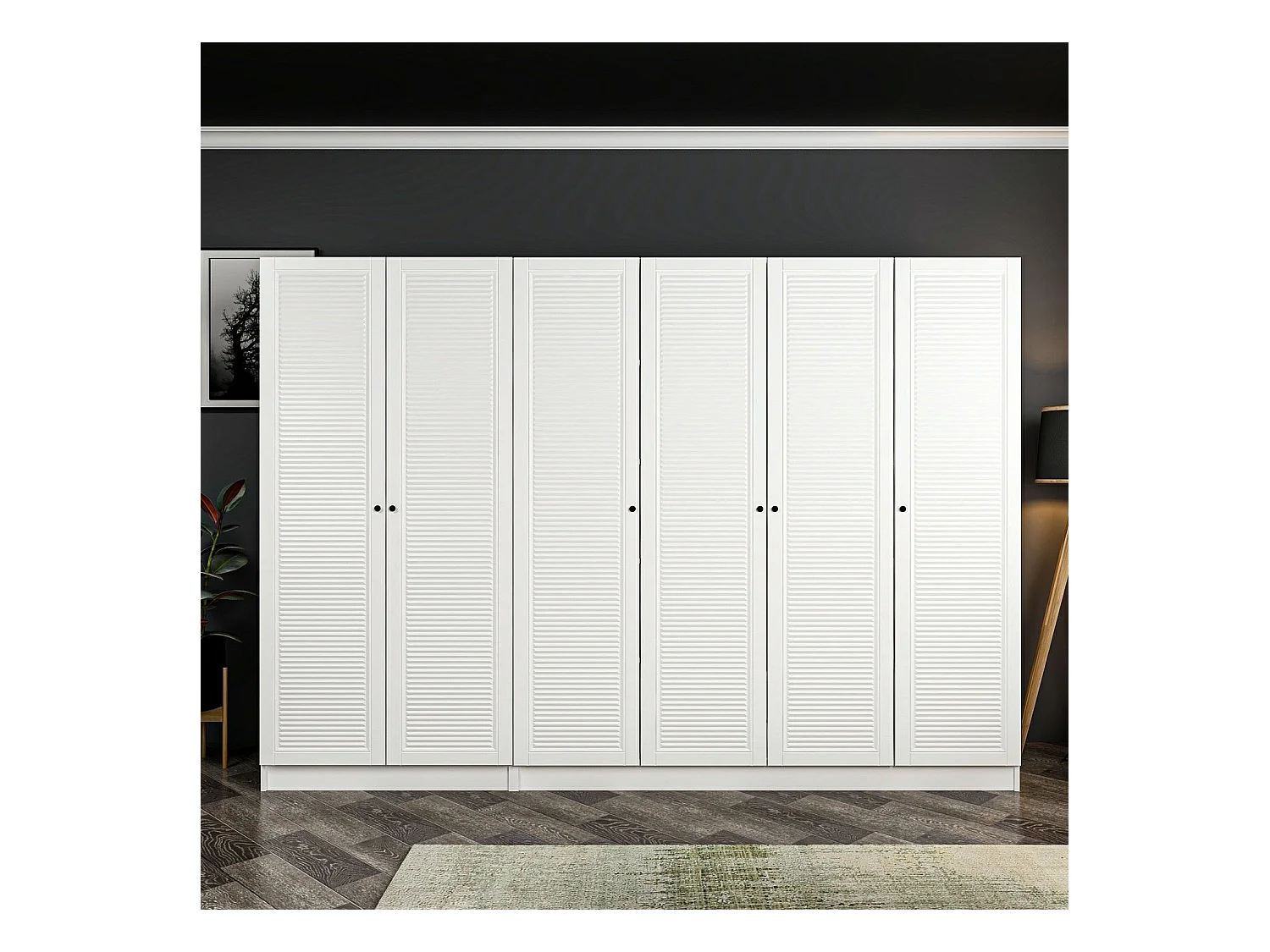 Armario Kale Mebran-8423 blanco 270x210x52 cm