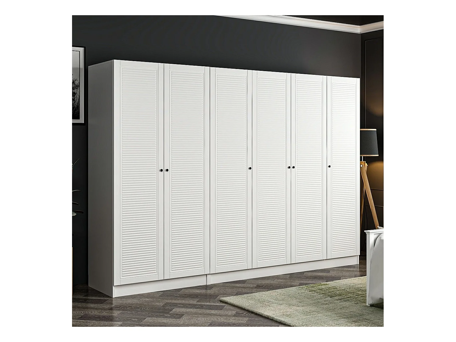 Armario Kale Mebran-8423 blanco 270x210x52 cm