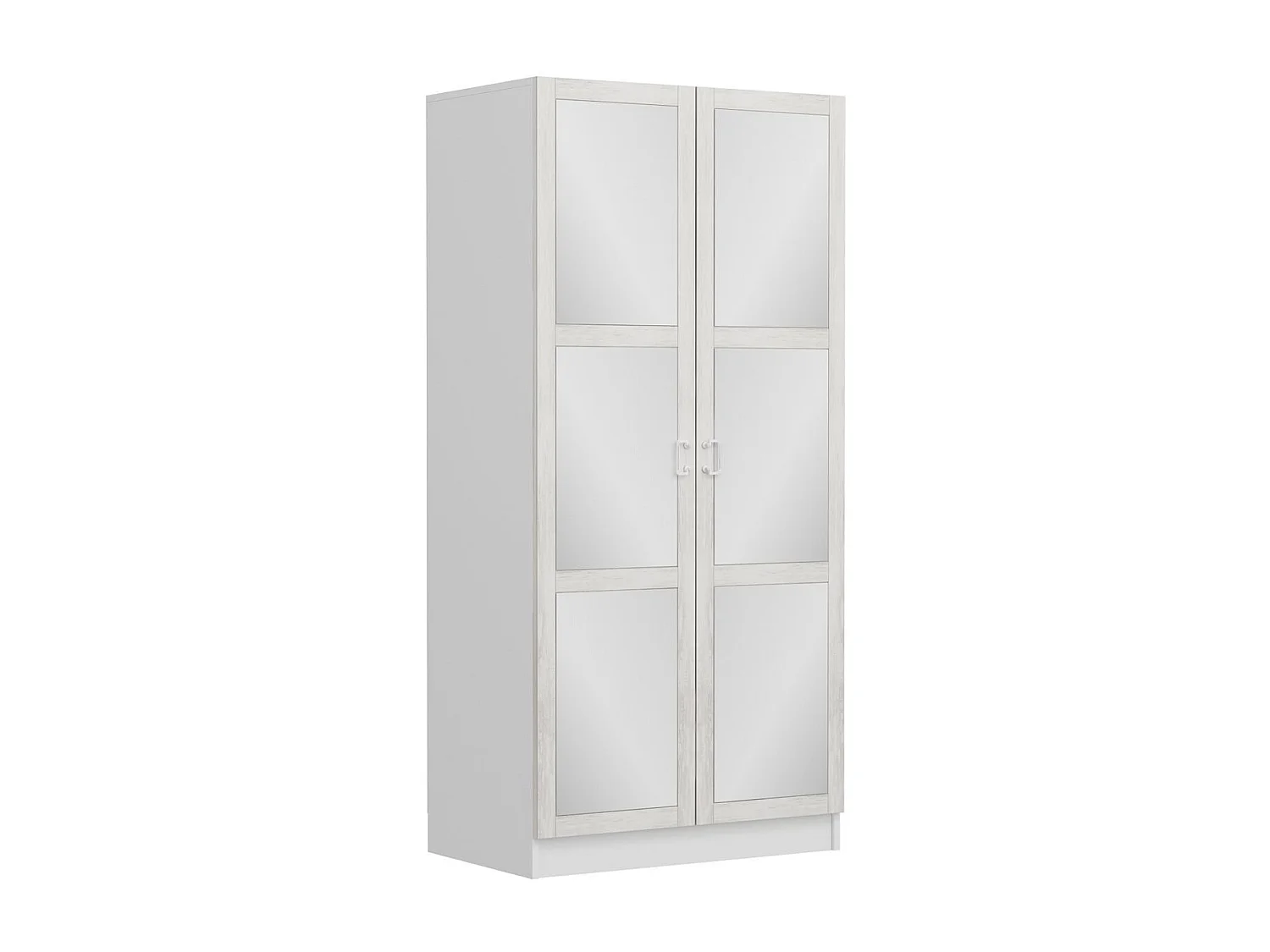 Guardaroba Kailua P104, Rovere sbiancato, 190x90x52cm, Porte guardaroba: Con cerniere