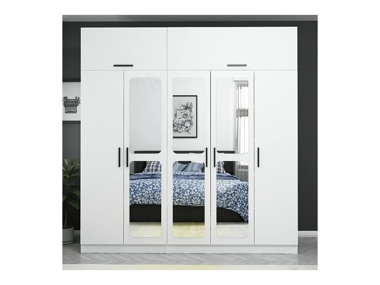 Armario Kale-3941 blanco 225x255x52 cm