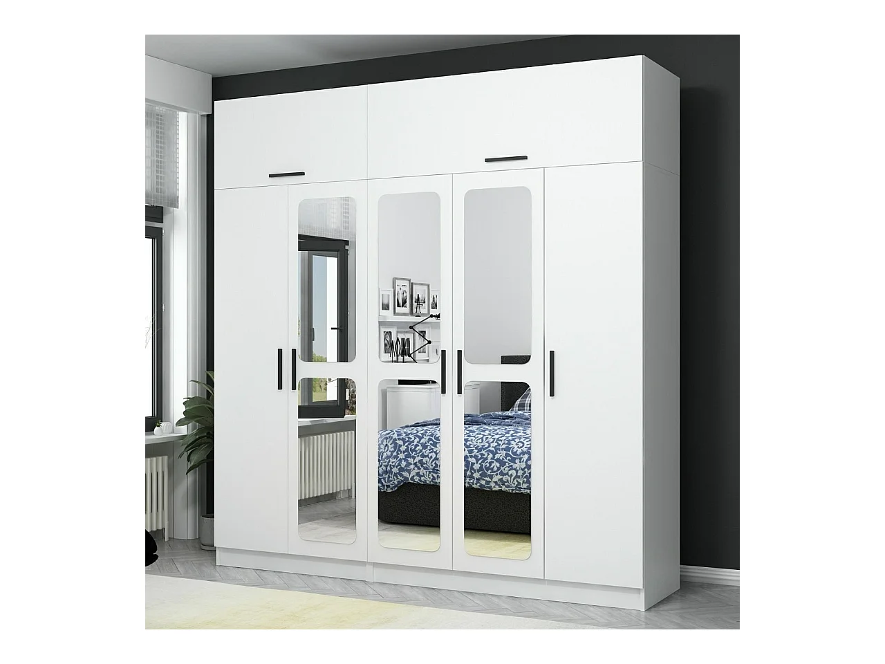 Armario Kale-3941 blanco 225x255x52 cm