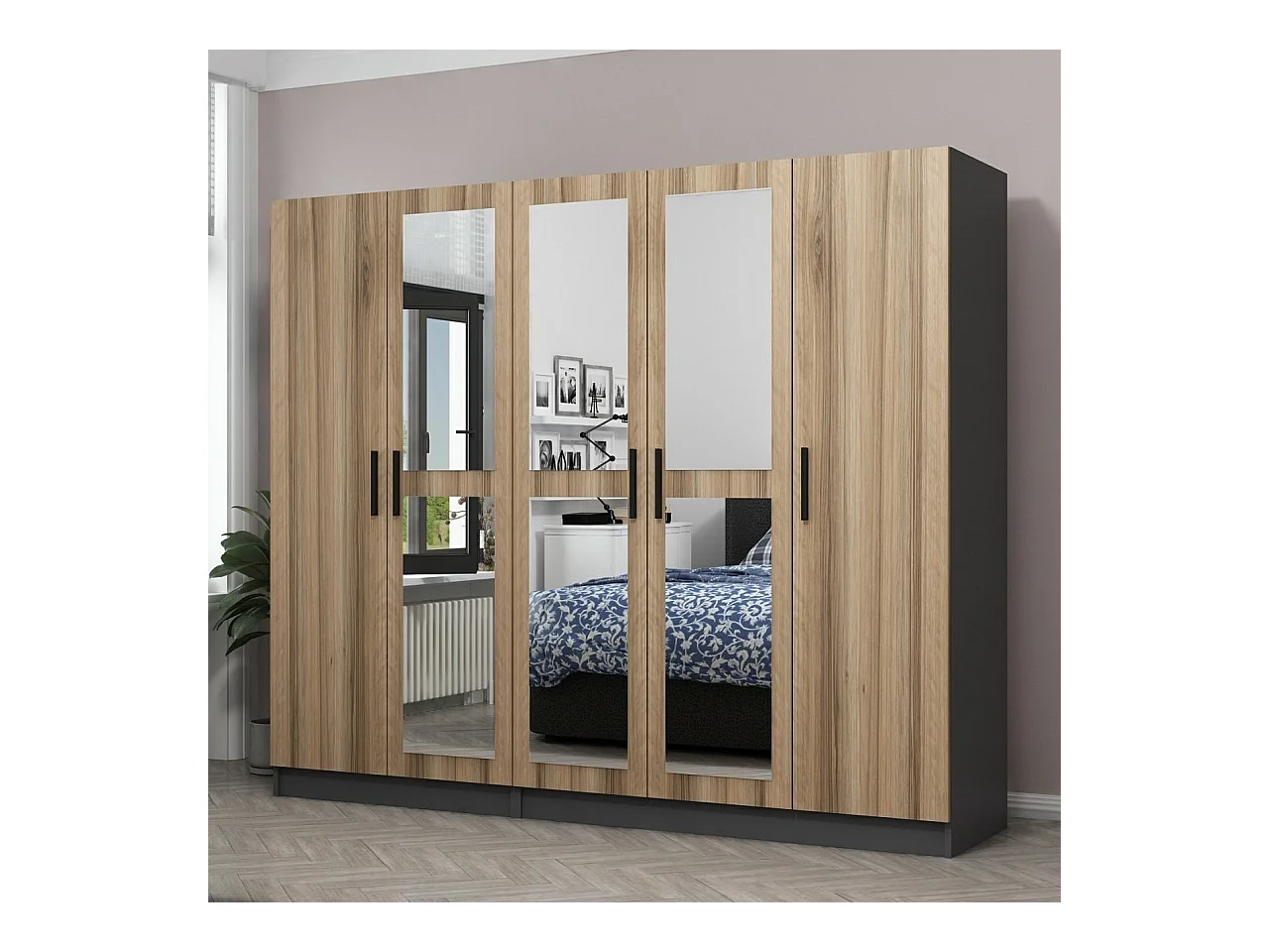 Armario Kale-5117 dore 225x210x52 cm