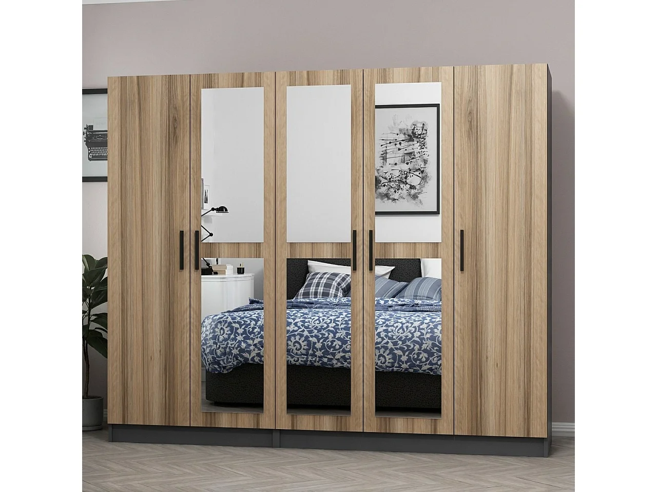 Armario Kale-5117 dore 225x210x52 cm