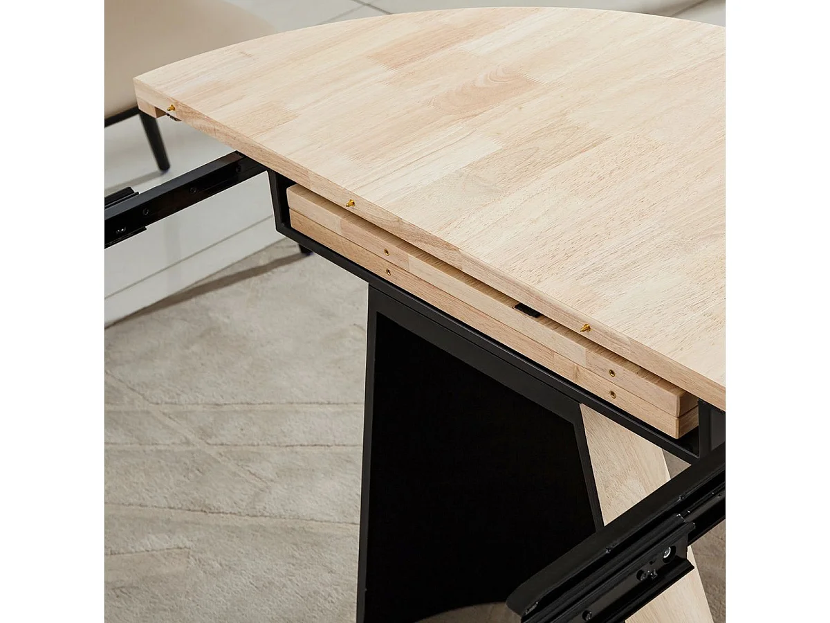 Mesa de comedor Kenia redonda extensible nordish 76x120-160-200x120 cm Adec