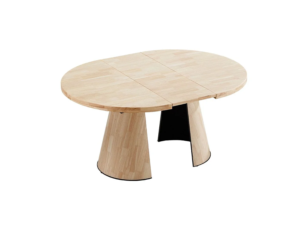 Mesa de comedor Kenia redonda extensible nordish 76x120-160-200x120 cm Adec