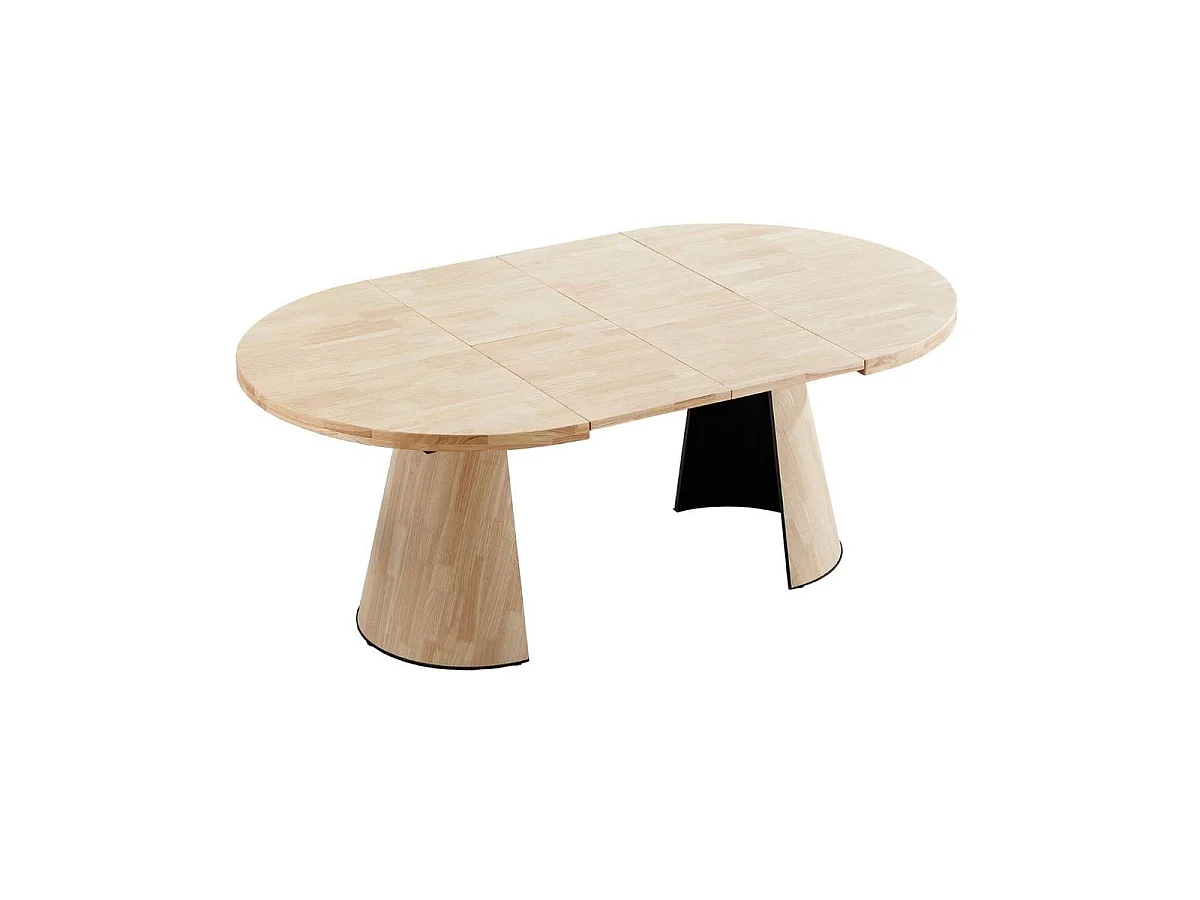 Mesa de comedor Kenia redonda extensible nordish 76x120-160-200x120 cm Adec