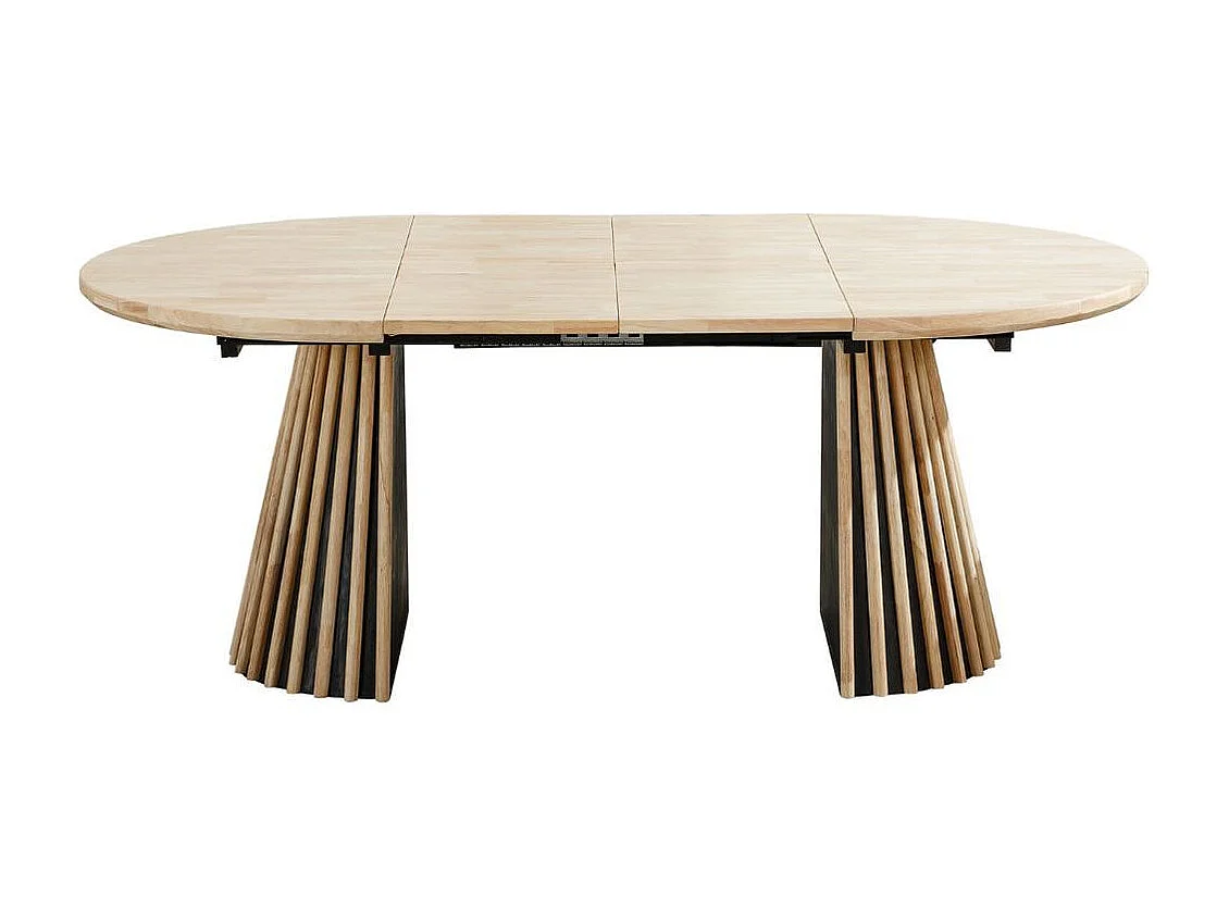 Mesa de comedor Grove redonda extensible nordish 76x120-160-200x120 cm Adec