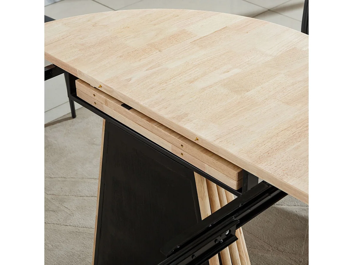 Mesa de comedor Grove redonda extensible nordish 76x120-160-200x120 cm Adec