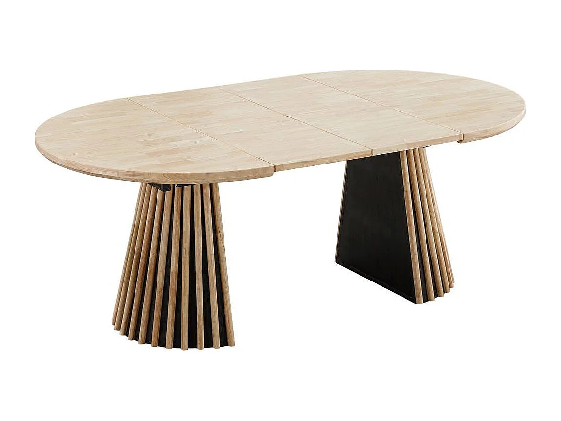 Mesa de comedor Grove redonda extensible nordish 76x120-160-200x120 cm Adec