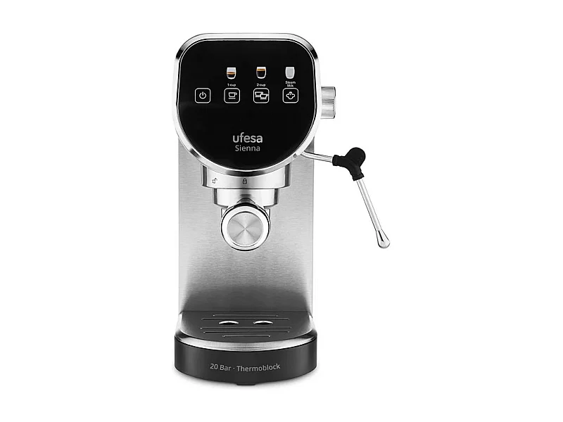 Cafetera espresso Ufesa Sienna 1360W 0,9L 2 tazas gris/negro