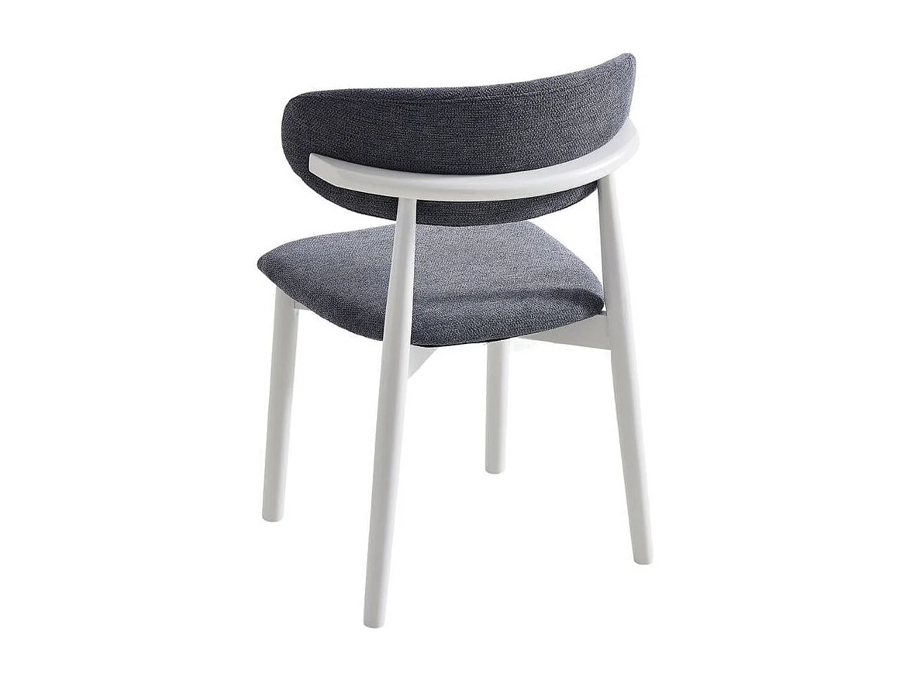 Pack de 2 sillas Vera respaldo curvo gris/blanco 79x48x45 cm Adec