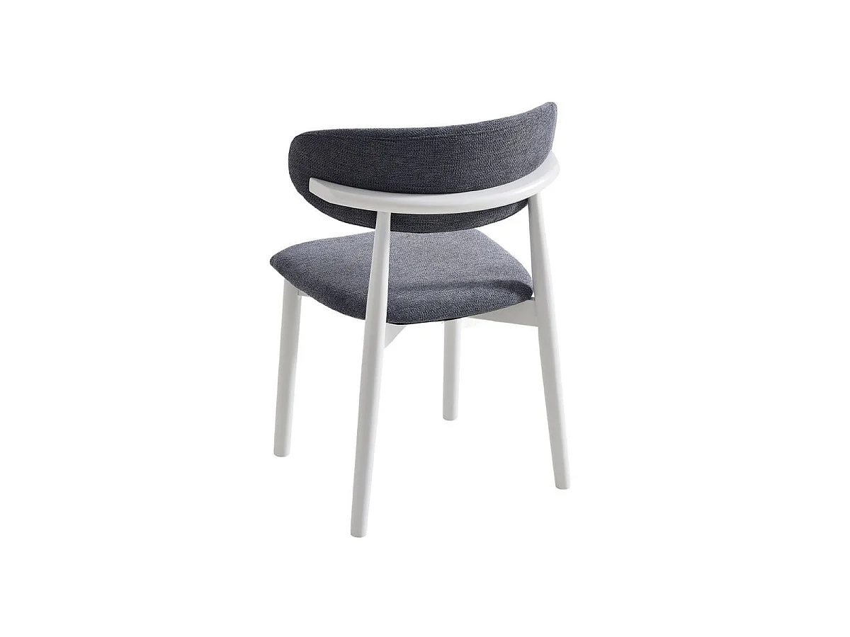 Pack de 2 sillas Vera respaldo curvo gris/blanco 79x48x45 cm Adec