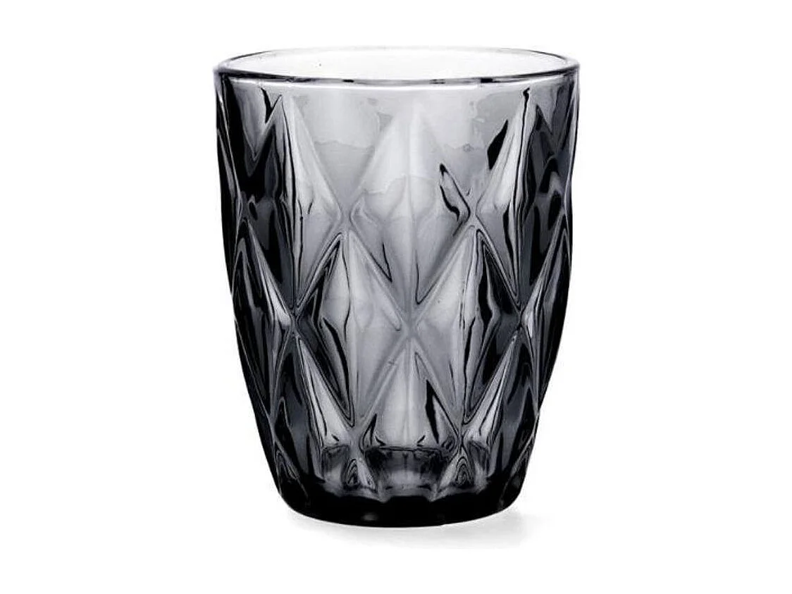 Pack 6 vasos Maia Quid vidrio gris 28 cl