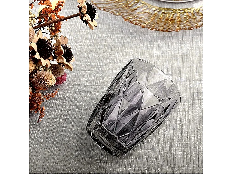 Pack 6 vasos Maia Quid vidrio gris 28 cl