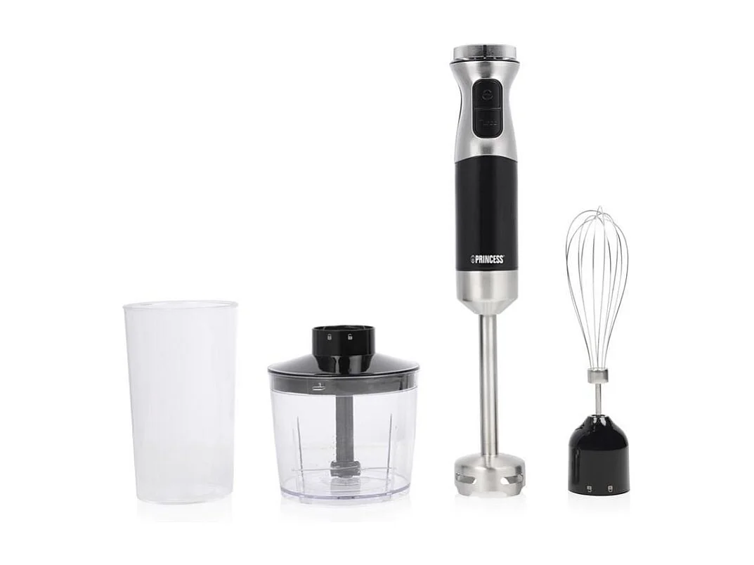Batidora de mano Princess 1000W con accesorios acero inoxidable
