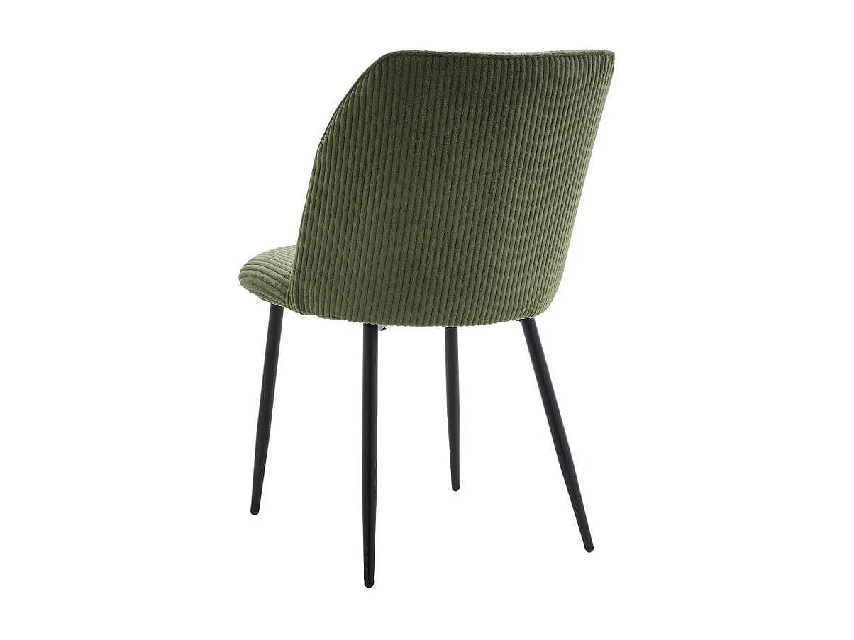 Silla de comedor Milán asiento acolchado verde oscuro 84x50x62 cm