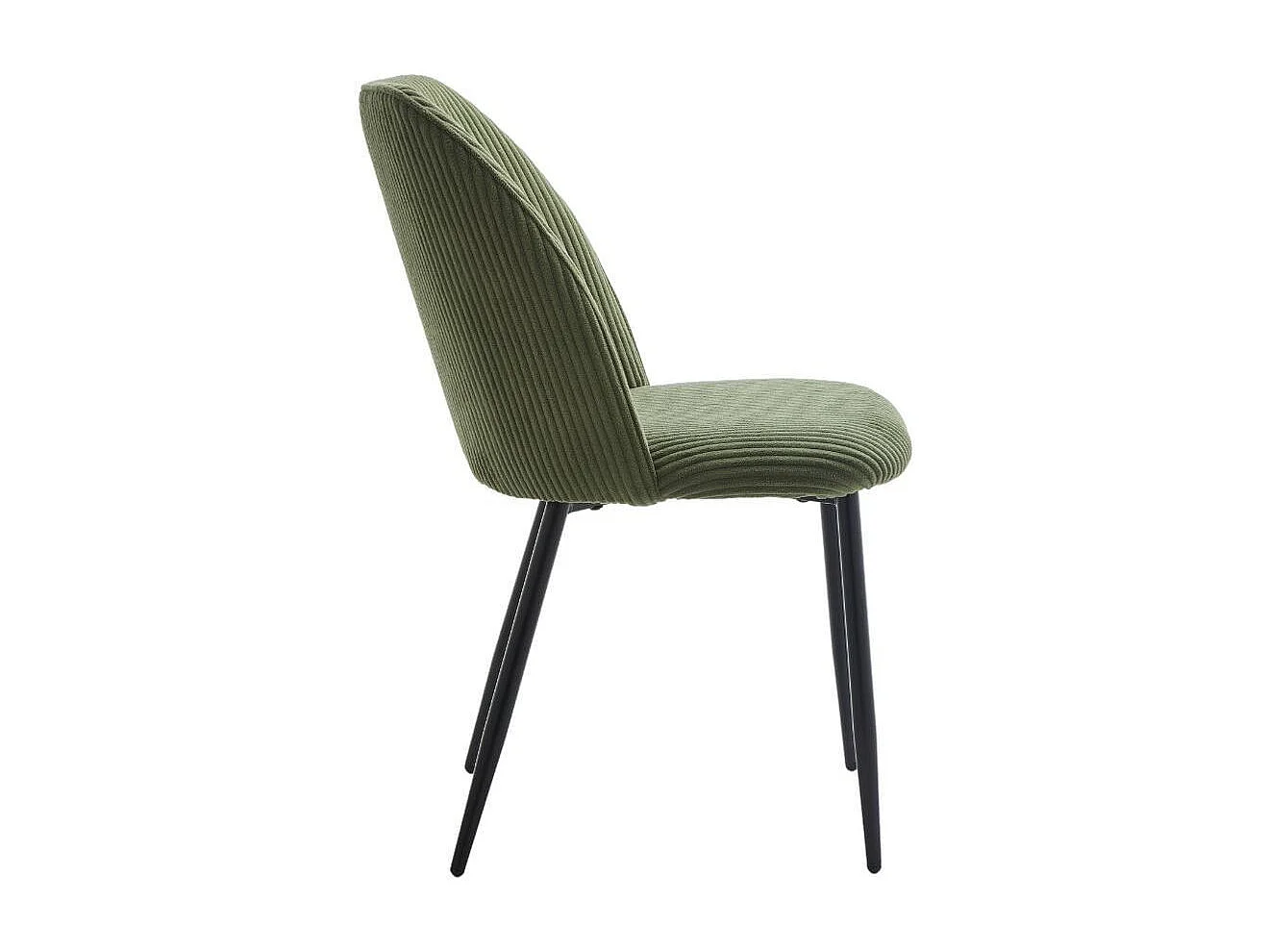 Silla de comedor Milán asiento acolchado verde oscuro 84x50x62 cm