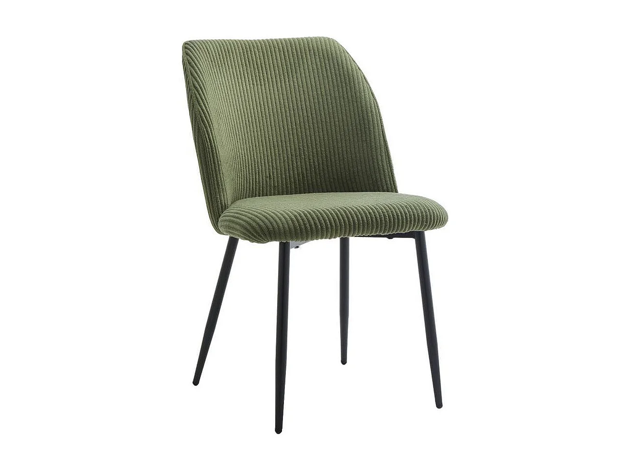 Silla de comedor Milán asiento acolchado verde oscuro 84x50x62 cm