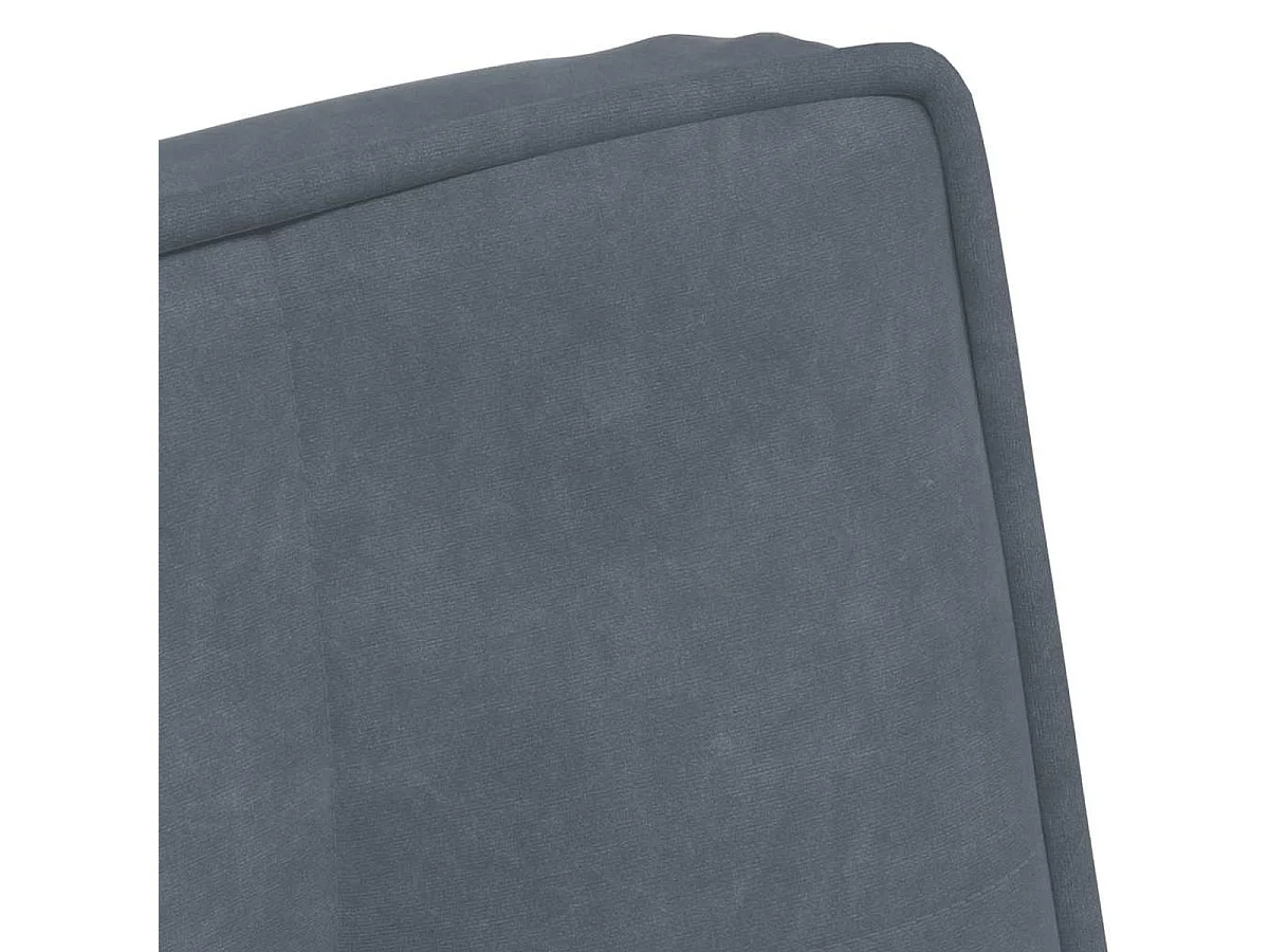 Chaise de relaxation gris foncé 64x74x84 cm velours