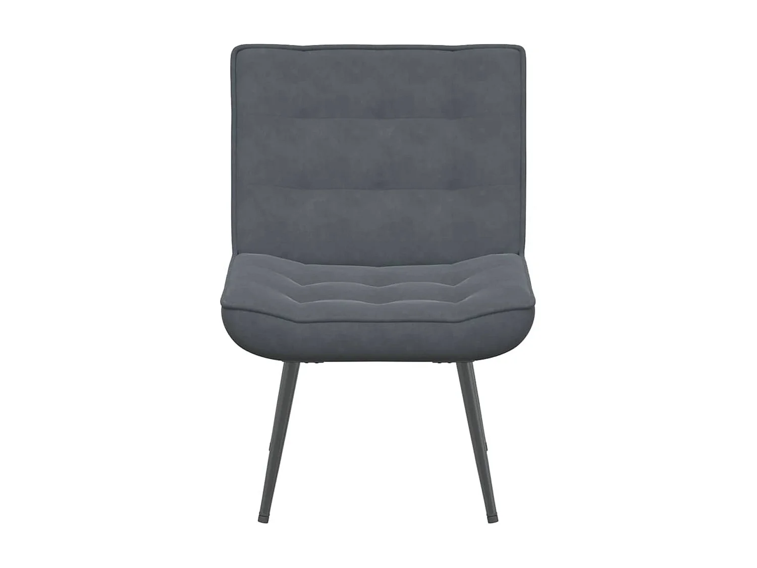 Chaise de relaxation gris foncé 64x74x84 cm velours