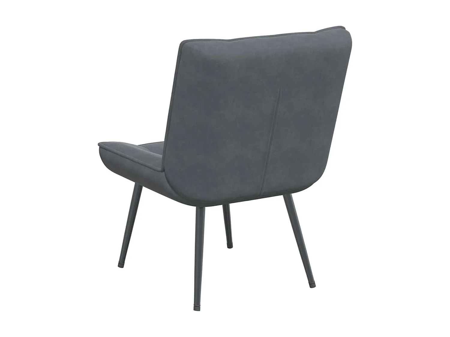 Chaise de relaxation gris foncé 64x74x84 cm velours