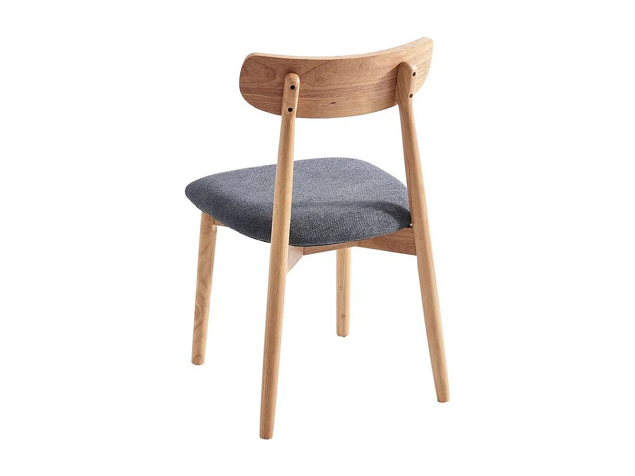 Pack de 2 sillas Shia asiento acolchado gris/natural 83x49x42 cm Adec
