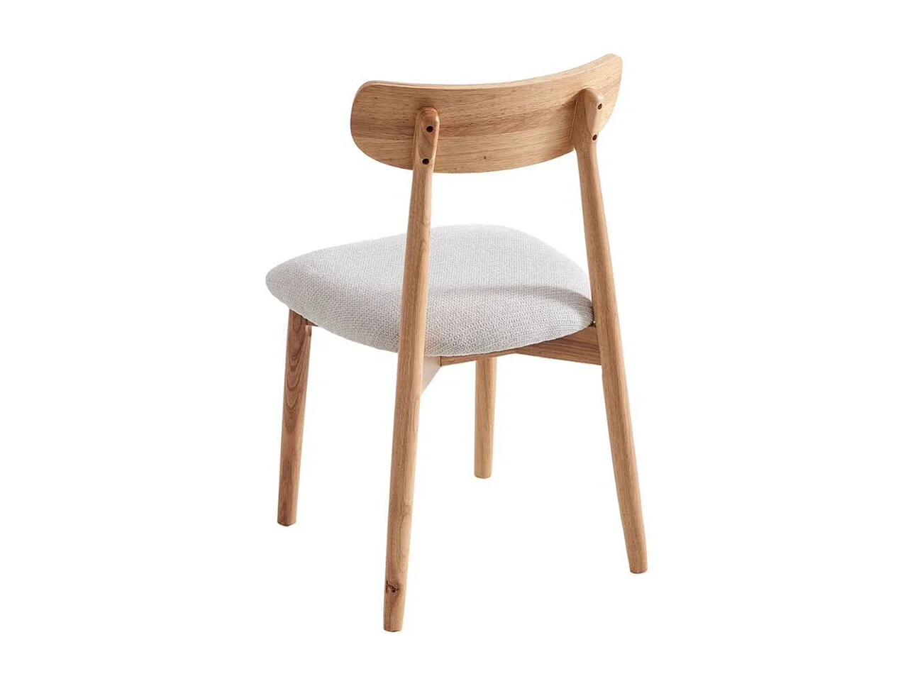 Pack de 2 sillas Shia asiento acolchado beige/natural 83x49x42 cm Adec